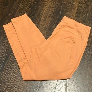 FWD Women's Orange Leggings with side pockets - 24"